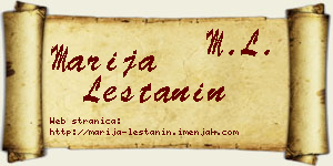 Marija Leštanin vizit kartica